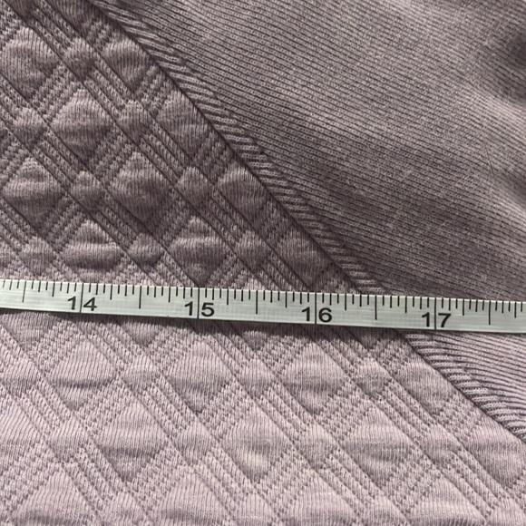 Women's Eddie Bauer Legend Quilted Front Crew Sweatshirt Purple 2X New W/O Tag - Picture 5 of 6